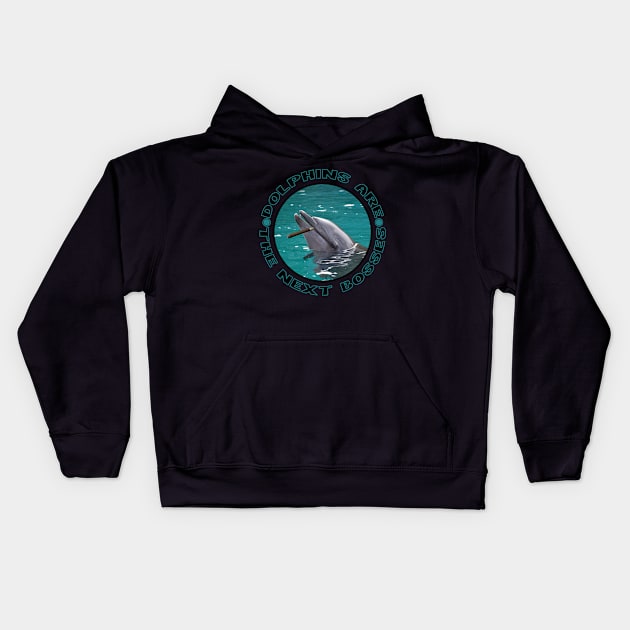 dolphins are the next bosses Kids Hoodie by lil dragon